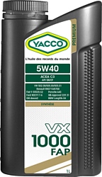 Yacco VX 1000 FAP 5W-40 1л
