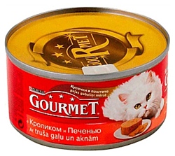 Gourmet Кусочки в паштете с Кроликом и Печенью (0.195 кг) 24 шт.