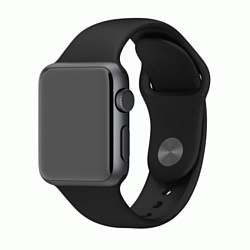 Ремешок Apple спортивный 38 мм (черный/застежка сталь) (MJ4G2)