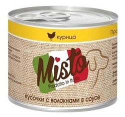 Vita PRO (0.195 кг) 1 шт. Misto Курица кусочки с волокнами в соусе для собак