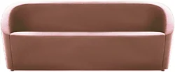 Прямой диван Brioli Джакоб трехместный (рогожка, J11 розовый)