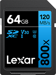 Lexar High-Performance 800x SDXC LSD0800064G-BNNNG 64GB
