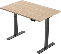 Стол для работы Smartstol Slim 140x80x1.8 (черный/дуб санома)