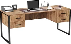 Стол для работы Soma Slava 180x66 (дуб крафт золотой/черный)