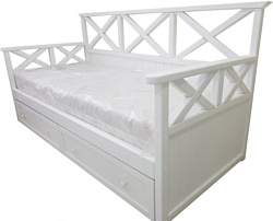 Wood_Lida Кровать-диван из массива сосны (Белый)