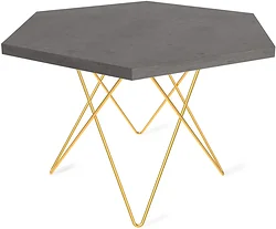 Журнальный столик Sheffilton SHT-TU37/ТТ20 70 ЛДСП (золото/бетон чикаго темно-серый)