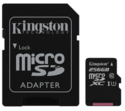 Kingston Canvas Select microSDXC Class 10 UHS-I U1 256GB + SD adapter (SDCS/256GB)