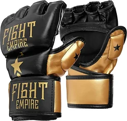 Перчатки для единоборств Fight Empire 4153979 (M, черный/золотистый)