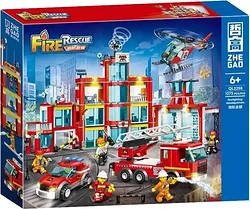 Конструктор Zhe Gao QL2258 Штаб пожарной охраны