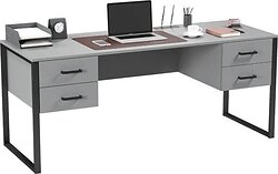 Стол для работы Soma Slava 180x66 (серый/черный)