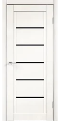 Межкомнатная дверь Velldoris Next 1 80x200 (белый эмалит, лакобель черный)