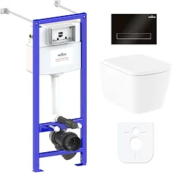 Унитаз Lavinia Boho Relfix Aveo Rimless 6 в 1 77050208 (черный пластик)