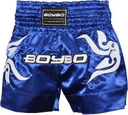 Перчатки для единоборств BoyBo для тайского бокса (XL, синий)