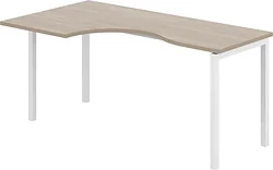 Стол для работы Norden 140x90x75 SG.231.OD.44.WH.L (белый/дуб темный)