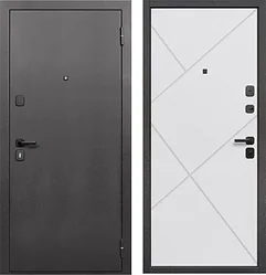Металлическая дверь Guard 96x205x7 правая (серебристый/белый матовый) Металлическая дверь Guard 96x205x7 правая (серебристый/белый матовый)