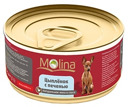 Molina (0.085 кг) Консервы для собак Цыпленок с печенью в соусе