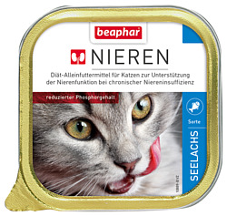 Beaphar (0.1 кг) 16 шт. Beaphar Полнорационная диета (паштет) Nieren Seelanchs с рыбой сайдой для кошек