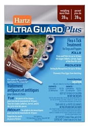 Hartz UltraGuard Plus капли от клещей и блох на холку для собак весом от 27 кг 5,9 мл