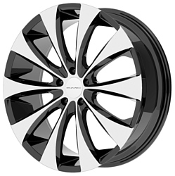 KMC KM679 9x22/5x114.3 D72.62 ET38 Black/Machined