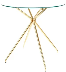 Кухонный стол Signal Azalia 80 (прозрачный/золотой)