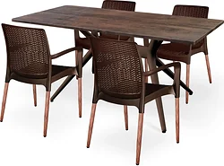 Обеденная группа Sheffilton SHT-DS163 (палисандр/коричневый/темный орех)