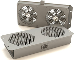 Блок вентиляторов для серверного шкафа Hyperline TFAB-T2FR-RAL7035