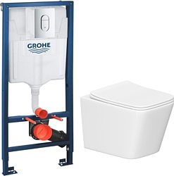 Унитаз Lauter Square 214903 + GROHE Rapid SL 39504000 (округлая, хром) Унитаз Lauter Square 214903 + GROHE Rapid SL 39504000 (округлая, хром)