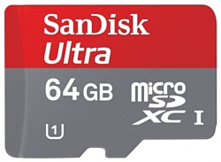 Sandisk Ultra microSDXC Class 10 UHS Class 1 30MB/s 64GB + SD adapter
