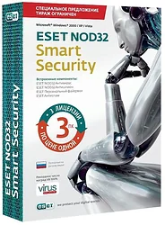 Антивирус NOD32 Smart Security (3 ПК, 1 год) + Англо-Русский словарь