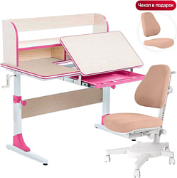 Anatomica Study-100 Lux + органайзер со светло-розовым креслом Armata (клен/розовый)