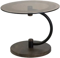 Журнальный столик Мебелик Дуэт 13Н (черный/дуб маррон/стекло тонированное)