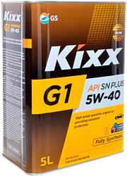 Моторное масло Kixx G1 SN Plus 5W-40 5л