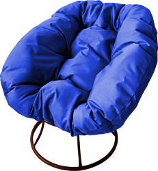 M-Group Пончик 12310210 без ротанга (коричневый/синяя подушка)