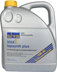 Моторное масло SRS Viva 1 topsynth plus 5W-40 5л Моторное масло SRS Viva 1 topsynth plus 5W-40 5л