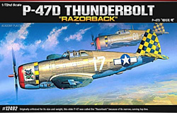 Academy P-47D Thunderbolt Razor Back 1/72 12492