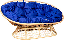 M-Group Мамасан 12850510 (бежевый ротанг/синяя подушка) M-Group Мамасан 12850510 (бежевый ротанг/синяя подушка)
