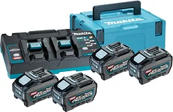 Аккумулятор с зарядным устройством Makita 4x 40V Li-Ion 5,0Ah + Bl4050F Z Dc40Rb 191U42-2 191U422