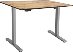Стол с регулировкой высоты ErgoSmart Wooden Electric Desk Slim 1200х600х27 мм (прямой край, дуб натуральный/серый)