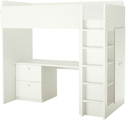 Ikea Стува/Фолья 207x99 (кровать-чердак, белый) (191.814.25)