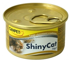 GimCat ShinyCat с тунцом, креветками и солодом (мальтом) (0.07 кг) 24 шт.