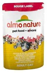 Almo Nature Rouge Label Adult Cat Chicken Fillet and Cheese (0.055 кг) 12 шт.
