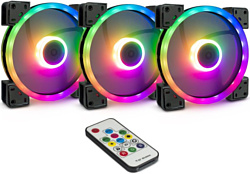 Комплект вентиляторов для корпуса с контроллером Inter-Tech Argus RGB-Fan Set RS-14