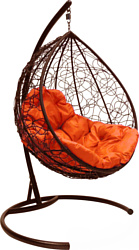 M-Group Капля 11020207 (коричневый ротанг/оранжевая подушка)