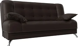 Прямой диван Лига диванов Анна 28061 (экокожа коричневый)