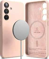Чехол для телефона Ringke Silicone Magnetic для Galaxy S25 Pink Sand Чехол для телефона Ringke Silicone Magnetic для Galaxy S25 Pink Sand