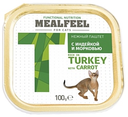 MEALFEEL Индейка и морковь для кошек консервы (0.1 кг) 1 шт.