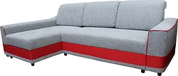 Угловой диван Пинскдрев Микс (угловой, серый/красный) Угловой диван Пинскдрев Микс (угловой, серый/красный)