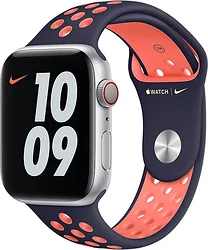 Ремешок Apple Nike 44 мм (полночный синий/манго, S/M и M/L) MG3X3 Ремешок Apple Nike 44 мм (полночный синий/манго, S/M и M/L) MG3X3