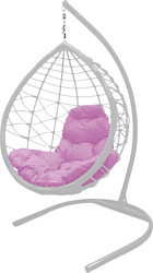 M-Group Капля Лори 11530108 (белый ротанг/розовая подушка)