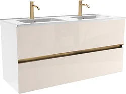 Тумба под умывальник ЗОВ  Лира 120 L120MW0MTGVG-OL120 (тальк)